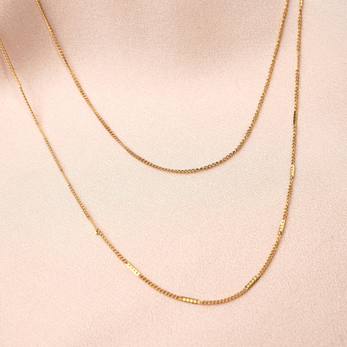 Collier double rang chaînes fines Coline photo 3