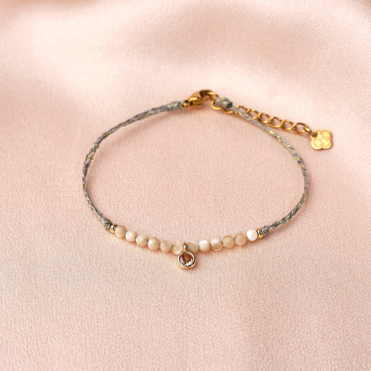 Bracelet perles améthyste et zircon Salomé photo 6