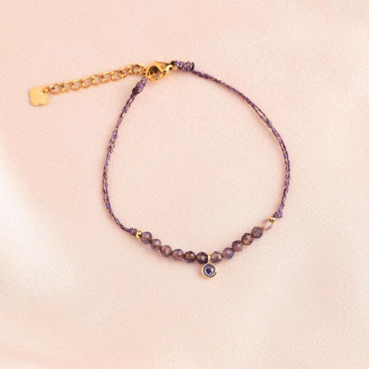 Bracelet perles nacre blanche et zircon Salomé photo 6