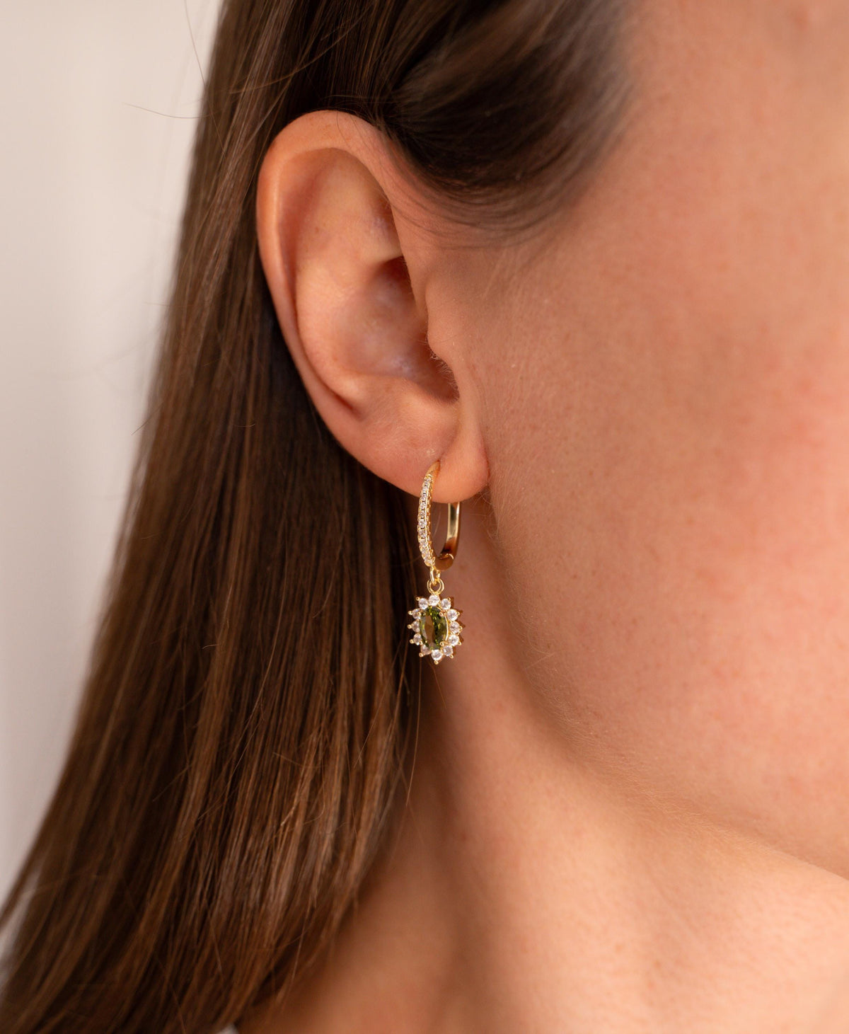 Boucles d'oreilles cristal serti zircons Émilie photo 3