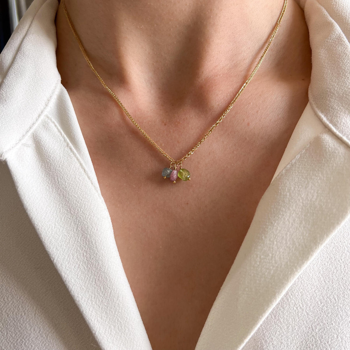 Collier pampilles tourmaline Olympe photo 6