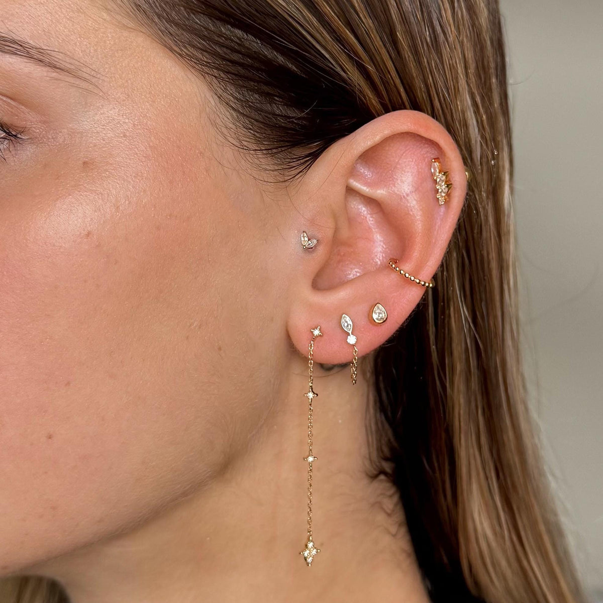 Piercing femme barrette zircons Florence photo 2