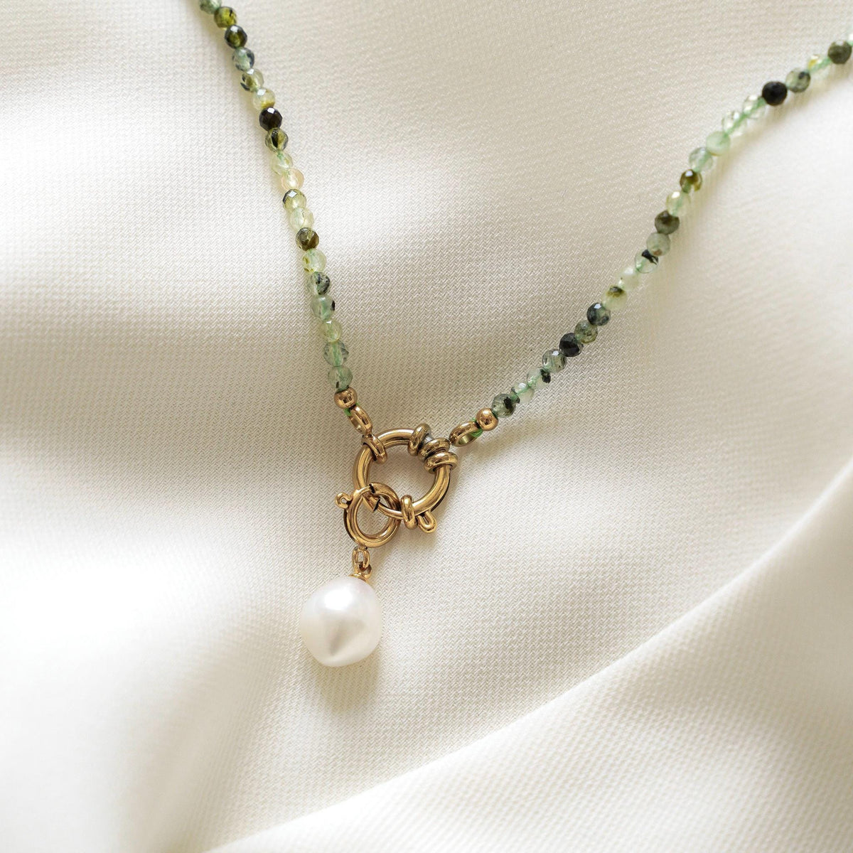 Collier rhodonite et perle d'eau douce Eugénie photo 7