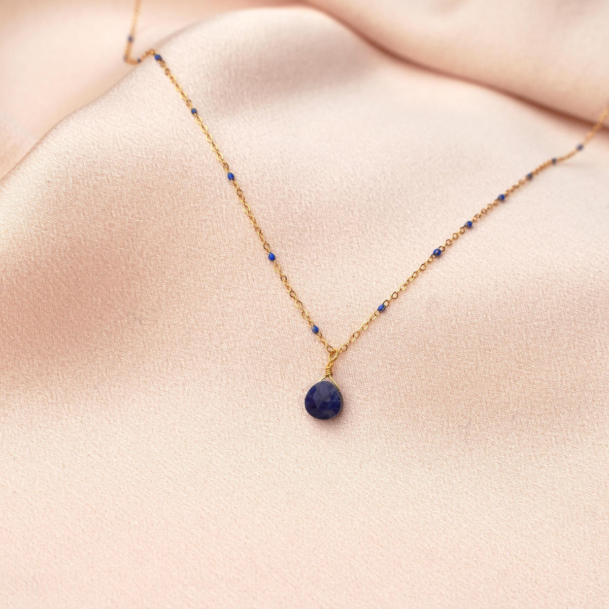 Collier pendentif pierre goutte grenat Margot photo 7