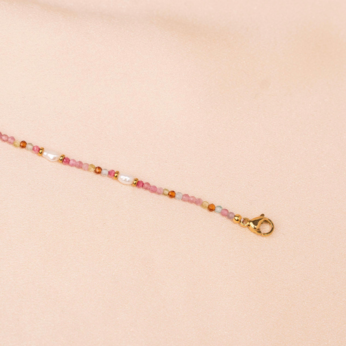 Bracelet perles agate rose Jeanne photo 5