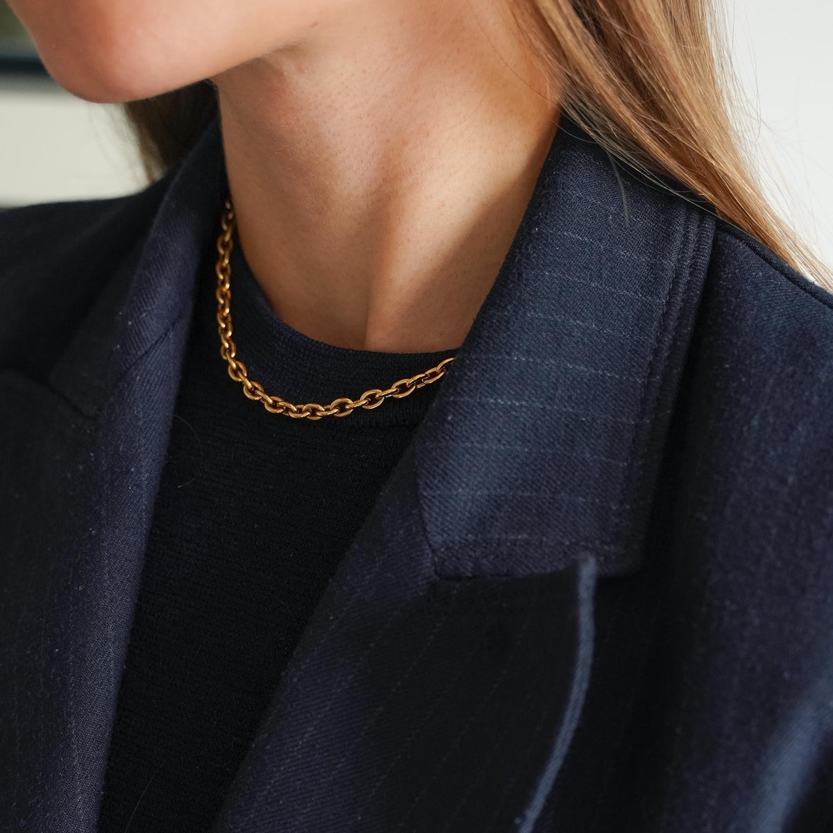 Collier grosse chaîne ovale ras de cou Marion photo 6