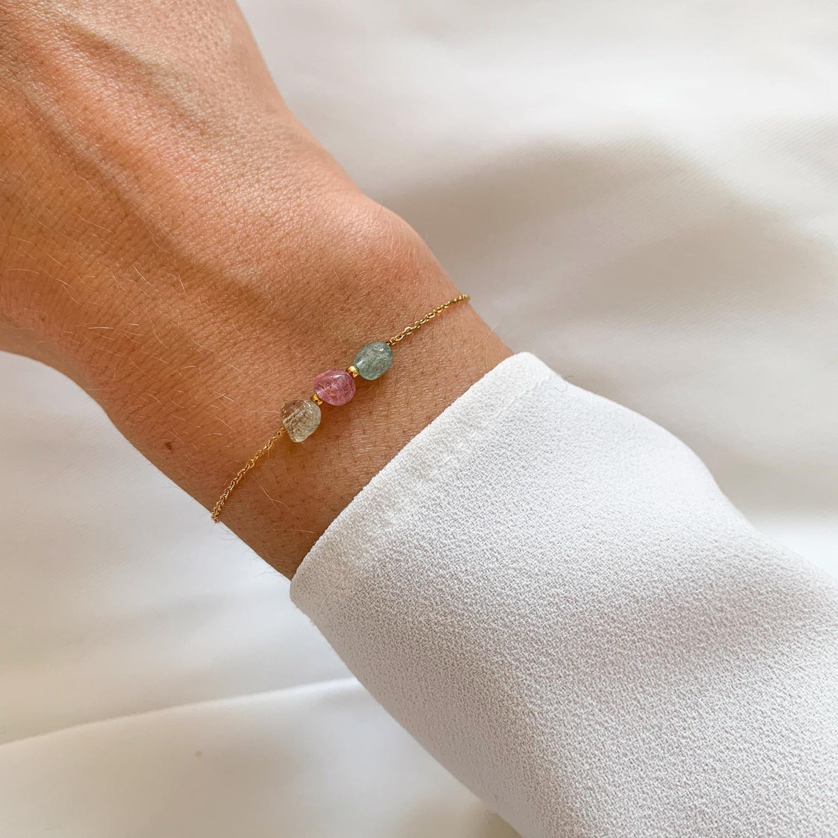 Bracelet fin perles tourmaline Marthe photo 4