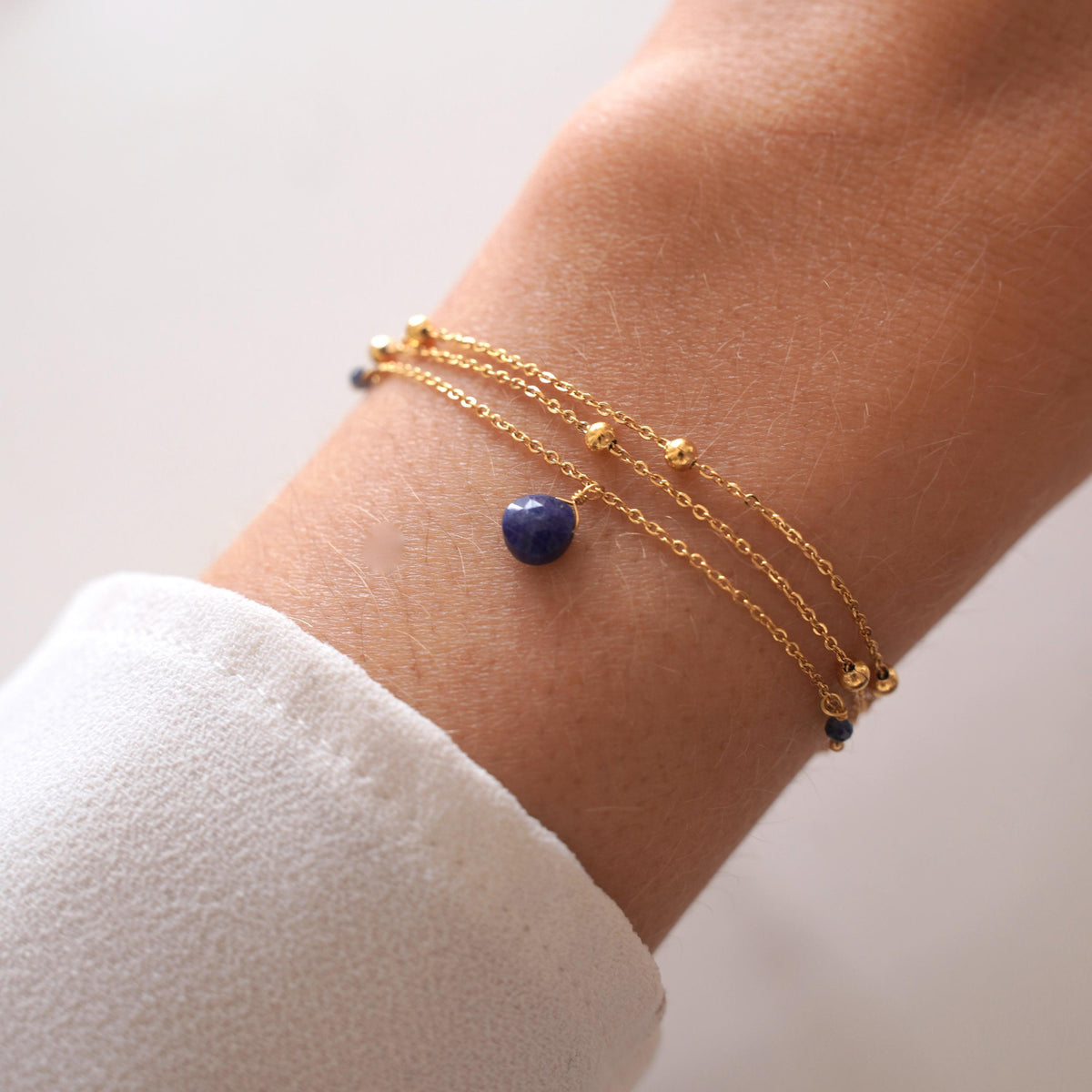 Bracelet triple chaîne goutte Anouk photo 3