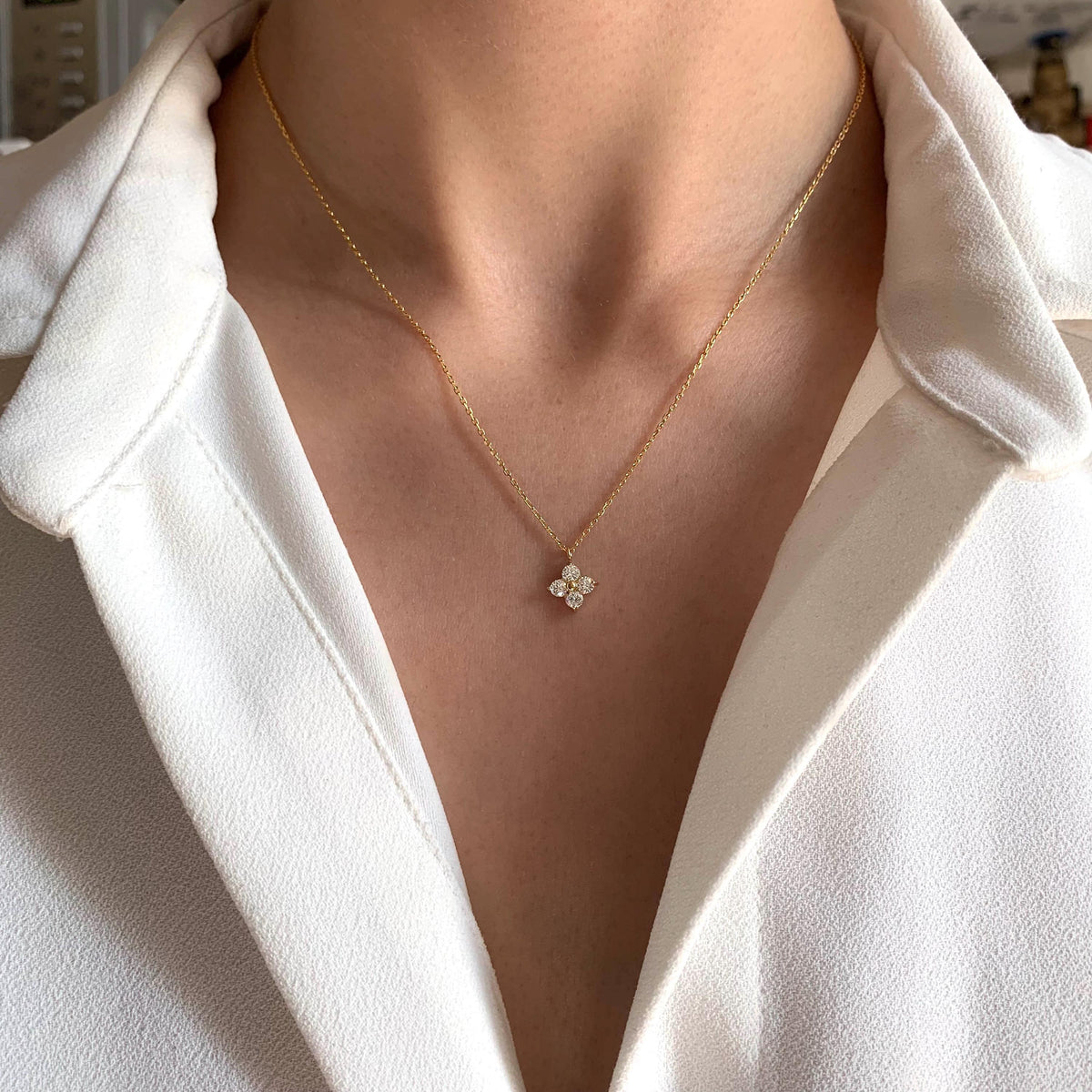 Collier pendentif étoile zircon Éliane photo 4
