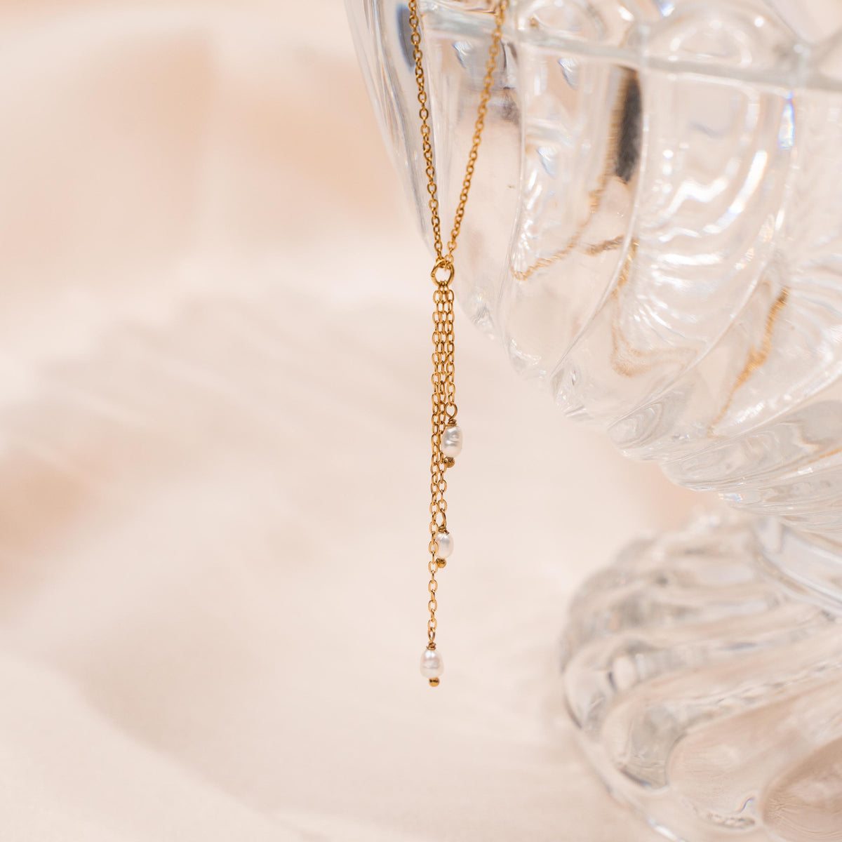 Collier en Y perles d'eau douce Romane photo 4