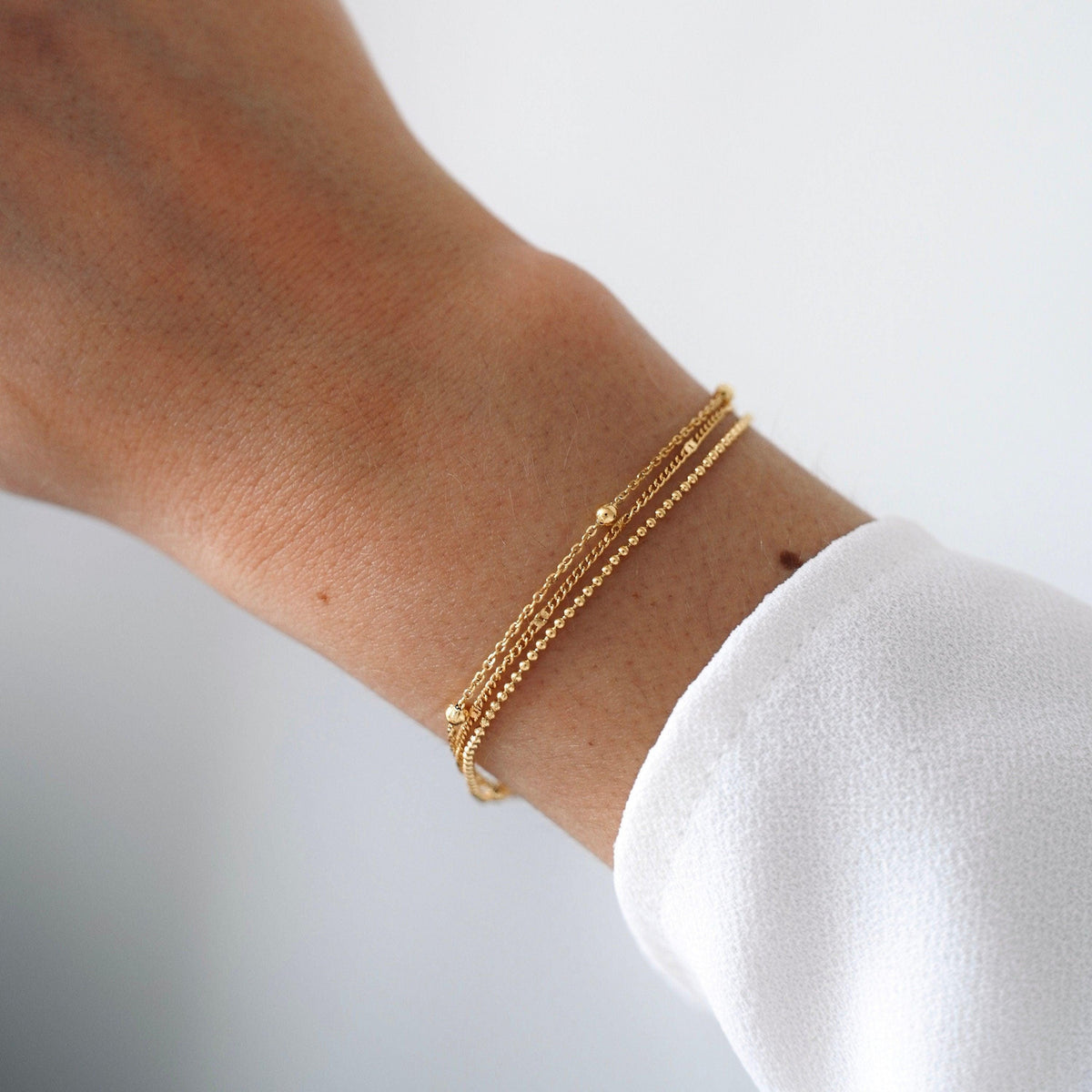 Bracelet triple rang gourmette Odile
