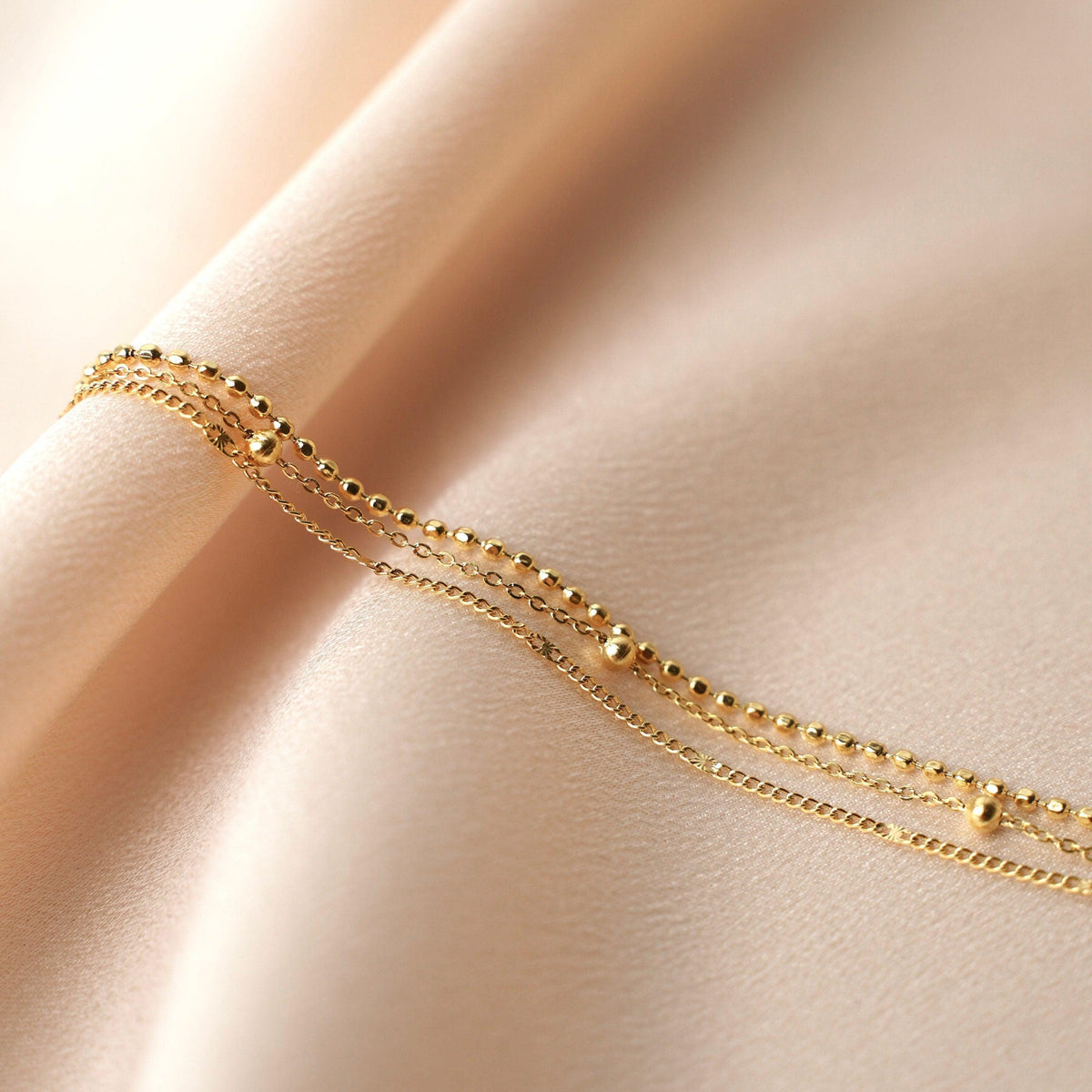 Bracelet triple rang gourmette Odile photo 2