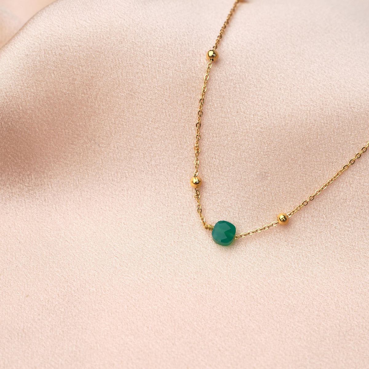 Collier pendentif pierre carrée lapis Joséphine photo 4