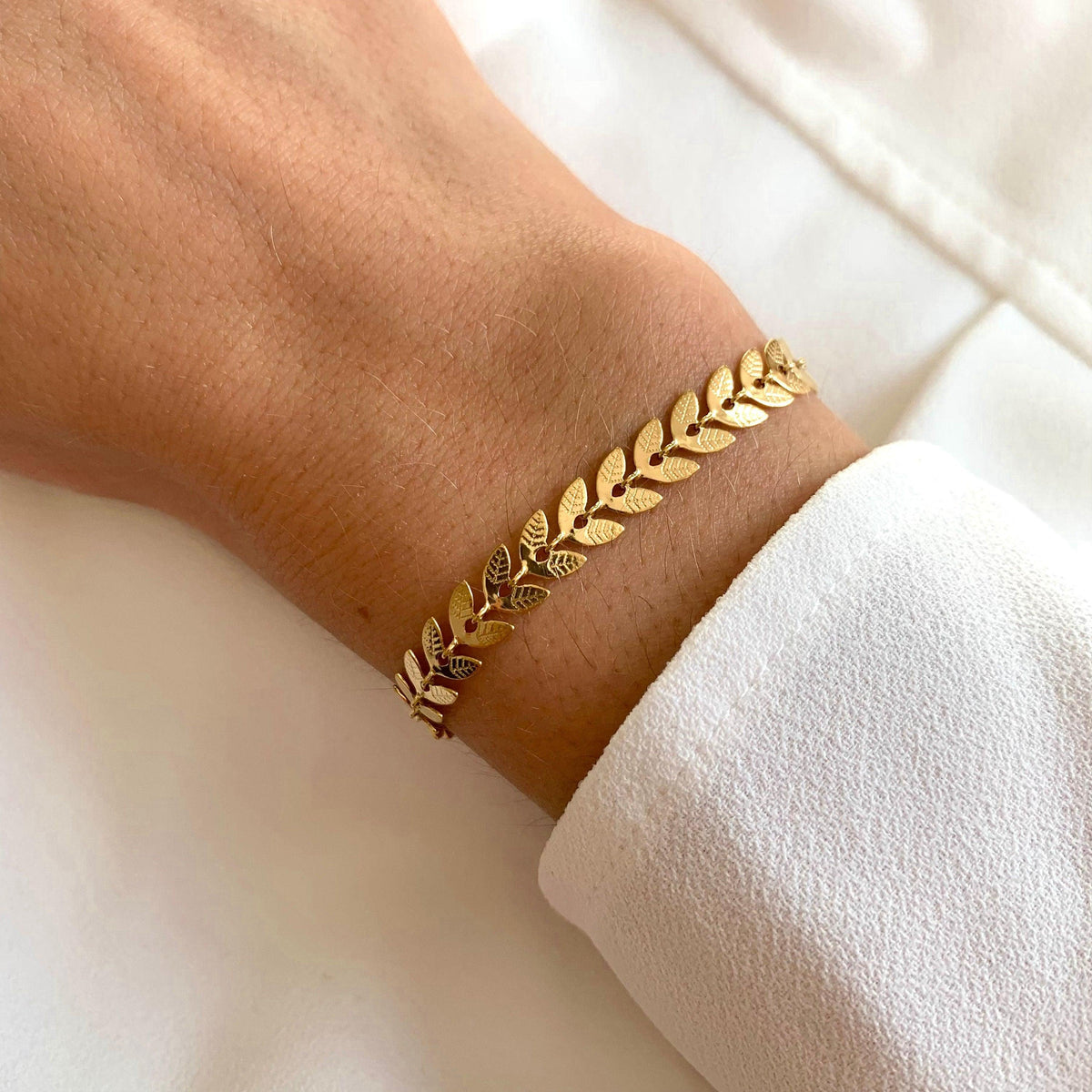 Bracelet chaîne épis laurier Isaure