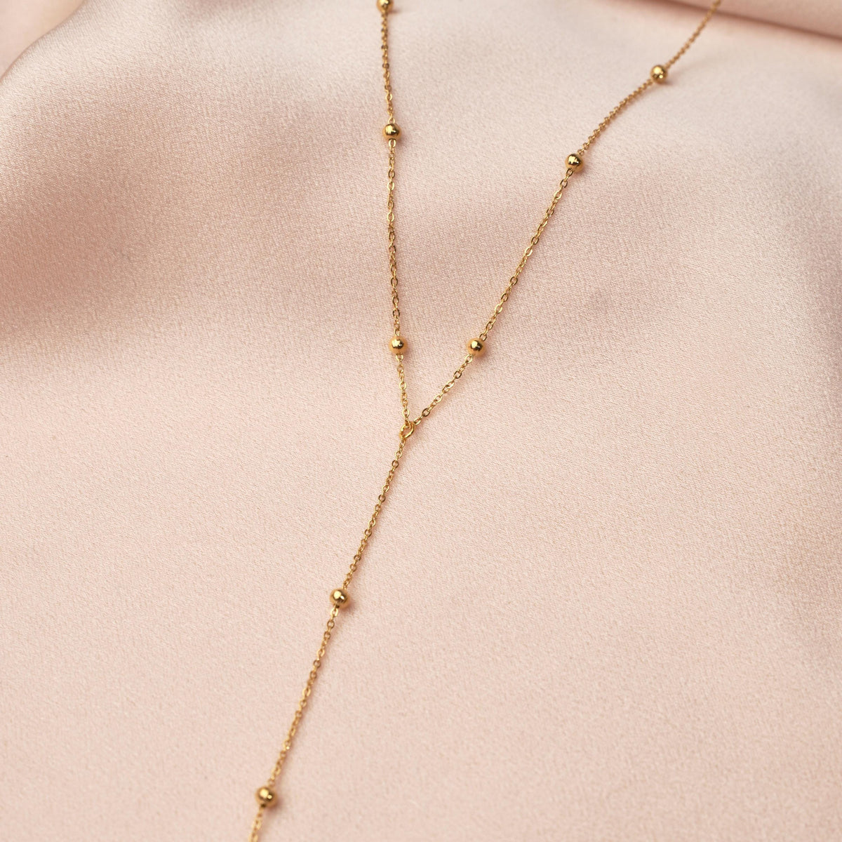 Collier femme en Y lasso billes Passy photo 3