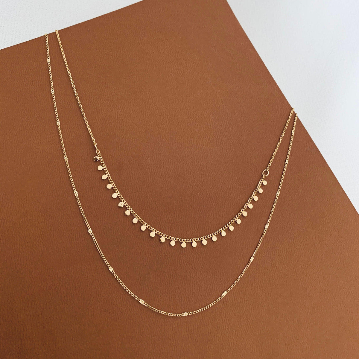 Collier double rang chaînes billes Rivoli photo 2