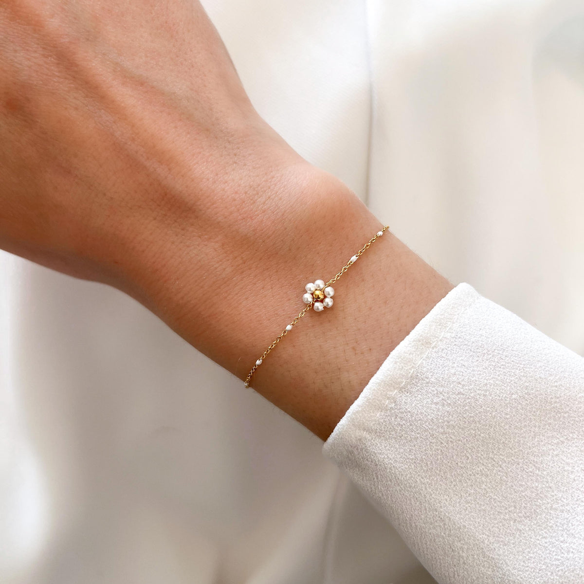Bracelet fleurs perles d'eau douce Bagatelle photo 3
